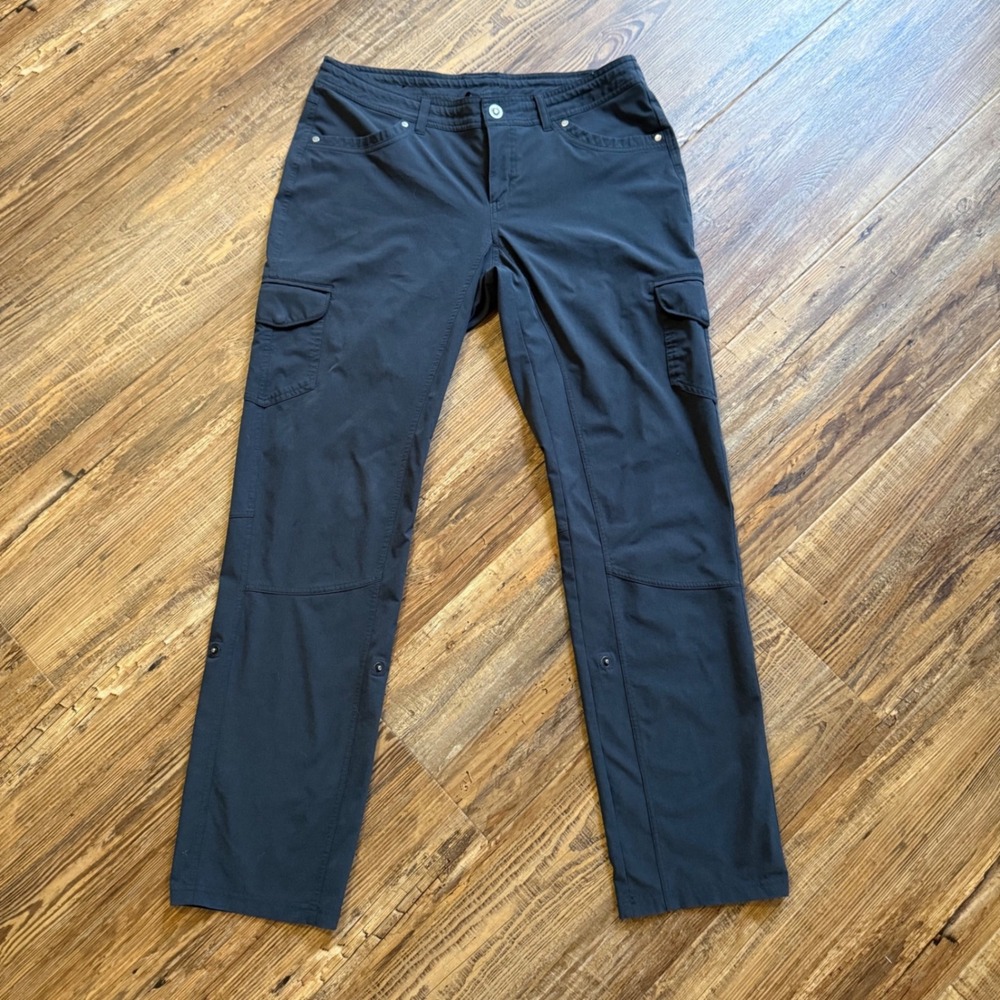 Kuhl Splash Roll-Up Cargo Pants Women 12‎ Gray Convertible Hiking Outdoor Sporty